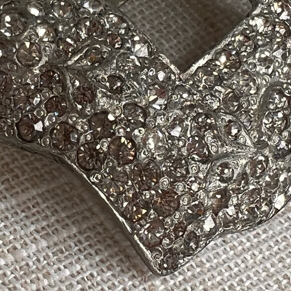 Vintage Art Deco Rhinestone Shoe Buckle 30s 40s Fishel Nessler Signed FNCO - Picture 8 of 9